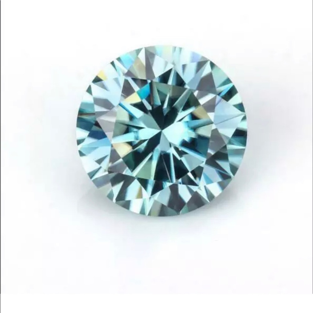 2.5 ct Vivid Blue Loose Moissanite